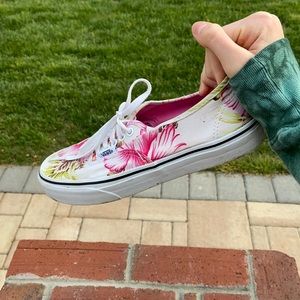 Vans Tropical Pink and White Shoes